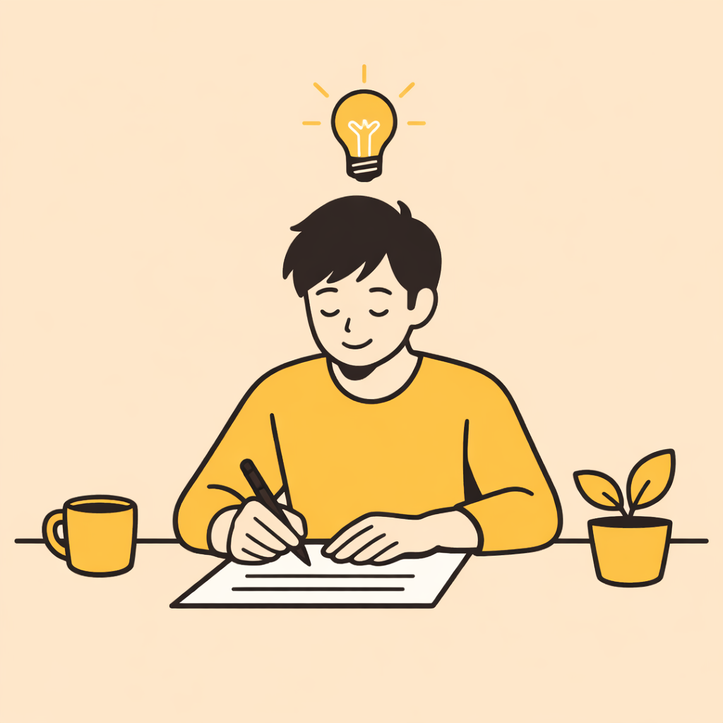 Testament einfach erstellen – Illustration einer Person die zeigt wie leicht die Testament-Erstellung ist